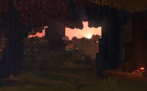 Hytale trees sunset