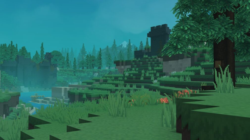 Hytale river and trees