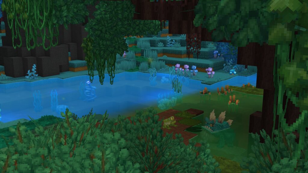 Hytale Frogs next to a River